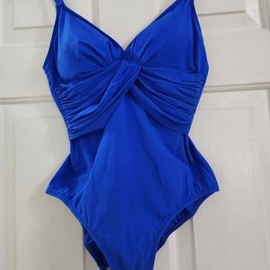 Woman's one piece swimsuit, royal blue color,size 2